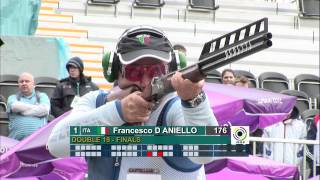 Finals Double Trap Men  ISSF World Cup in all events 2012 London GBR [upl. by Dewitt246]