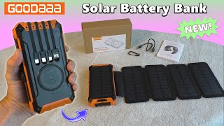 GOODaaa Battery Bank with Builtin SOLAR PANELS PNW22 Plus Lithiumion Power Prepper [upl. by Naic960]