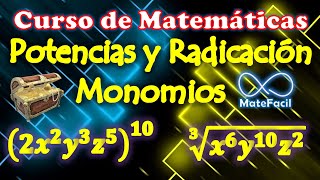 12 Radicación y potenciación de Monomios  EXPLICACIÓN COMPLETA [upl. by Syla986]