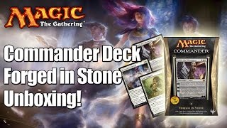 MTG  Forged in Stone Commander Deck 2014 Unboxing amp Review [upl. by Norreht753]