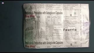 Pre Pro Capsule  Prebiotic amp Probiotics with Betaglucan Capsules  Pre Pro Capsule Uses Side effect [upl. by Agnella]