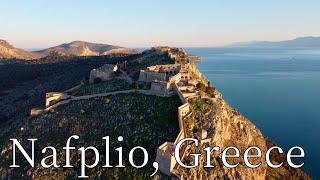 Nafplio Greece  by drone 4K nafplio [upl. by Ahseiuqal]