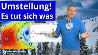 Großwetterlage stellt sich um  Höhentief Polarluft oben Schnee möglich [upl. by Fredela]