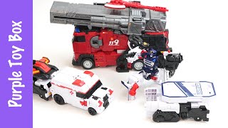 Rescue Team Transformer Tobot Police Car Fire Engine Ambulance [upl. by Cheffetz]