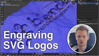 Blender Tutorial  SVG Logos Part 2  Engrave Your Logo with Geometry Nodes b3d [upl. by Alohcin]