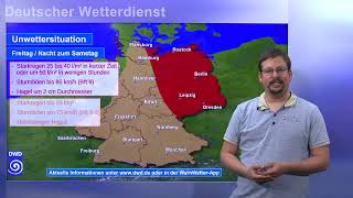 12072024 Unwetterinformation  Deutscher Wetterdienst DWD [upl. by Ellitnahc]