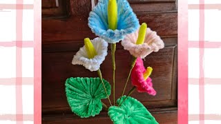 Calla Lily with Fuzzy WirePipe Cleaner tutorial diy flowers handmade craft youtube [upl. by Gelhar]