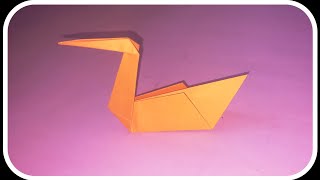 Sticky Note Origami Easy Swan Post it origami Origami swan Easy Tutorial step by step [upl. by Osicnarf331]