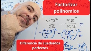 🔴 FACTORIZAR POR DIFERENCIA DE CUADRADOS PERFECTOS Factorización de polinomios [upl. by Rahab621]