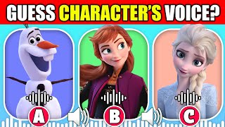 🔊Guess The Frozen Disney animation Voice Quiz  Elsa Anna Olaf Hans Duke Kristoff Queen Iduna [upl. by Ahsitneuq]