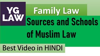 Sources And Schools of Muslim Law  Family Law [upl. by Amata]