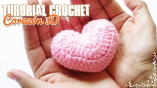 Tutorial corazón a crochet fácil y rapidísimo  Paso a paso [upl. by Haswell]