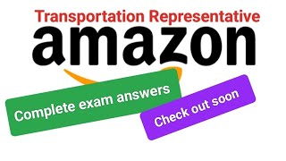 Amazon Transportation representative Online Assessment Test questions with answersamazon work from [upl. by Aihsatal522]