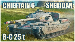 Chieftain Mk 6 Sheridan amp BC 25 t • WoT Blitz Gameplay [upl. by Pierro712]