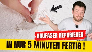 Keine Panik bei Löchern Raufasertapete perfekt reparieren [upl. by Schlessinger264]