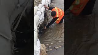 Drainage culvert blockage clearing process [upl. by Remled]