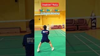 Badminton two shuttle net play Doubles reflexes rally on net [upl. by Ecyak]