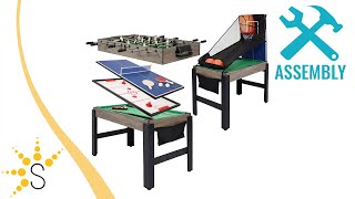 Sunnydaze 2Player 5in1 MultiGame Table  45quot  GrayEG072 [upl. by Elsworth]