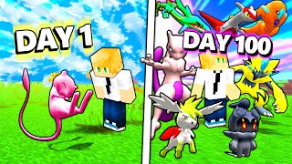 We Spent 100 Days In Pixelmon Catching Every Legendary Pokemon [upl. by Lerret996]