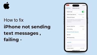 iPhone not sending text messages  failing  Fix  iOS  2024 [upl. by Norrv]