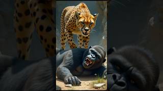 Scary fight between cheetah and gorilla [upl. by Stanfill410]