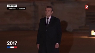 Emmanuel Macron arrive sur scène au Louvre France 2 [upl. by Fleeman]