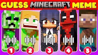 Guess Minecraft Animated Songs and Memes  Ultimate Minecraft Movie Quiz DeadpoolWednesday Warden [upl. by Groveman36]