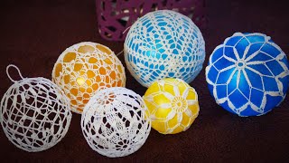 HOW TO SHAPE AND STIFFEN CROCHET ORNAMENTS \ BAUBLES [upl. by Lorn256]