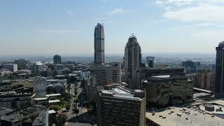 Africas richest square mile  Drone flight through Sandton  Rosebank in Johannesburg South Africa [upl. by Kremer]