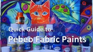 Quick Guide to Pebeo Fabric Paints [upl. by Sabra]