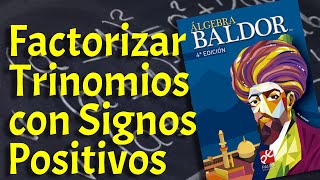 Factorizar trinomios con signos positivos B145146 M1100d [upl. by Neural682]