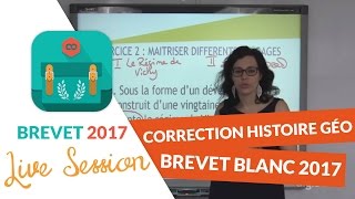 Brevet Blanc 2017  Correction en live de lépreuve dHistoire Géographie EMC [upl. by Elayor]