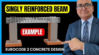 05 Singly reinforced beam Example  Eurocode 2 Concrete Design [upl. by Aiynat]