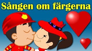 Röd röd röd är mössan på mitt huvud  Sången om färgerna  Barnsånger på svenska [upl. by Lednic]