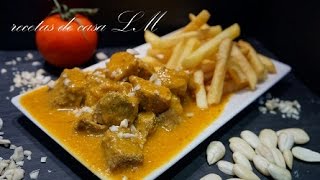 MAGRO DE CERDO EN SALSA DE ALMENDRAS RECETA FÁCIL [upl. by Linders]