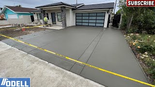 Concrete Driveway Transformation You Wont Believe  Full Build Timelapse [upl. by Belldame]