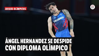 Ángel Hernández brillante en la final de gimnasia en trampolín de París 2024  El Espectador [upl. by Nirro]