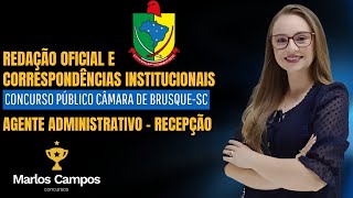 REDAÇÃO OFICIAL E CORRESPONDÊNCIAS INSTITUCIONAIS  AGENTE ADMINISTRATIVO  RECEPÇÃO [upl. by Aromas]