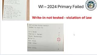 Waukesha County WI  2024 Primary Logic and Accuracy Test Fail [upl. by Inaniel]