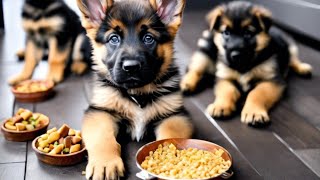 A Healthy Diet For 2 months German Shepherd puppy 🥩🥶Must Watch [upl. by Otrebireh]