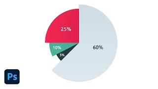 How to create Percentage  Infographic  Pie Chart in Adobe Photoshop DesignMentor [upl. by Brynna]