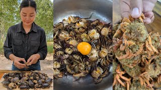 Deep Fried Crab Recipe  Crispy Crab Snack  Eating Whole Crab [upl. by Mullane]