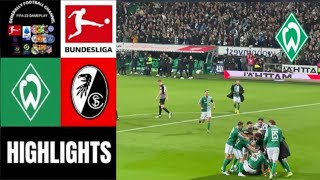 SV Werder Bremen vs SC Freiburg 19Spieltag Bundesliga Highlights [upl. by Eillor]