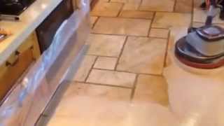 Travertine Floor Cleaning and Sealing Driffield [upl. by Aihsital714]