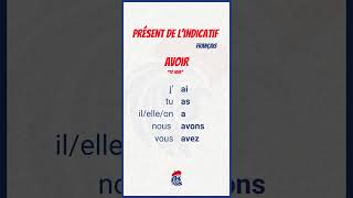 verbe avoir  présent de lindicatif learnfrench practicefrench frenchverbs [upl. by Nesnaj825]