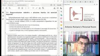 73  Tipi di Trascrizione Fonetica A Romano 18 ottobre 2020 [upl. by Ahcropal]