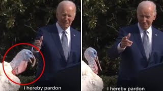 Il presidente Joe Biden grazia i tacchini per il giorno del Ringraziamento [upl. by Zephan]