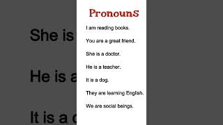 Subject pronouns english englishgrammar englishlearningskills englishlearningprocess [upl. by Ymeraj466]