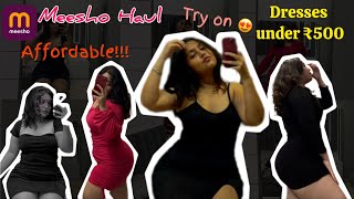 BODYCON TRY ON DRESS HAUL UNDER ₹500  Affordable Trending Dresses  Meesho Haul  Arshpreet Kaur [upl. by Manwell]