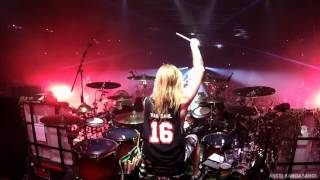 Hannes Van Dahl Sabaton Drumcam  The Lion from the North  Helsinki Ice Hall Finland 2422017 [upl. by Tterag]